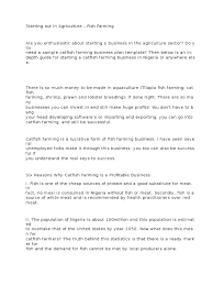 The world's leading business plan template directory. Fish Farm Business Plan Venture Capital
