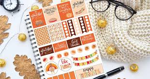 5 out of 5 stars (1,306) $ 20.00. Free Printable Thanksgiving Planner Stickers Fits Happy Planner And More Sunny Day Family