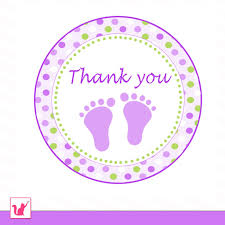 These free printable baby shower gift tags are super fun and cute don't you think? Footprints Purple Green Baby Shower Favor Label Tag Printable Pink The Cat