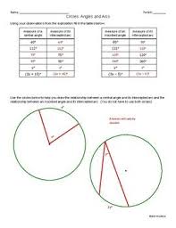 Moreover, if two inscribed angles of a circle intercept the same arc, then the angles are congruent. Central And Inscribed Angles Discovery Activity Activities Discovery Angles