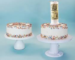 This Surprise Cake Stand Pops A Secret Gift Out Of The Center Of The Cake Surprise Cake Cake Cake Stand