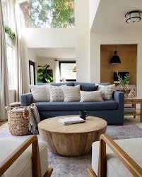 How to arrange 2 sofas in a living room: How To Arrange A Living Room With Two Entrances Blue Couch Living Room Living Room Designs Home Living Room