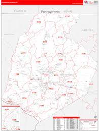 Portions of zip code 21702 are contained within or border the city limits of frederick, md, braddock heights, md, and clover hill, md. Frederick County Md Zip Code Wall Map Red Line Style By Marketmaps Mapsales Com