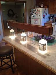 Man Cave Lights For Above A Pool Table Easy To Do Three Whiskey Bottles Electrical Wire And Some Wood Man Cave Lighting Man Cave Home Bar Man Cave Room