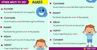 Another Word For Agree List Of 100 Synonyms For Agree In English English Phrases Other Ways To Say English Language Learning