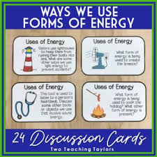 Forms Of Energy Activity Free Discussion Cards Energy Activities Critical Thinking Skills Science Words