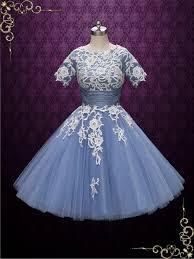 Dangerous woman maxi dress in light blue. Vintage Blue Short Sleeves Wedding Dress Cassie