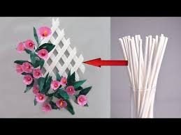 Hiasan Dinding Dari Sedotan Make Wall Hangings From Straws Flowers From Plastic Bags Youtube Kerajinan Plastik Ide Kerajinan Gantungan Dinding