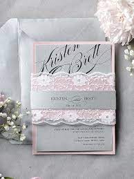 Grey And Pink Wedding Invitation Calligraphy By Decoriswedding 5 60 Pink Wedding Invitations Chic Wedding Invitations Rustic Chic Wedding Invitation