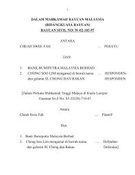 Rayuan Sivil No W 02 103 97 Antara Cheah Swee Fah