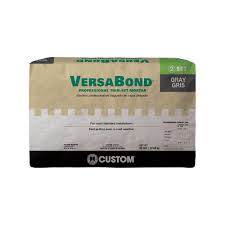 I am often asked what type of thinset should be used? Custom Building Products Versabond 50 Lb Gray Fortified Thinset Mortar Mtsg50 The Home Depot