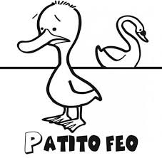 Dibujos en blanco y negro para niños. Dibujo Para Pintar Del Patito Feo Dibujos De Cuentos Infantiles