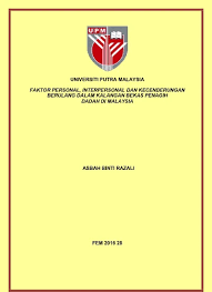 Muhyiddin berkata, trend penyalahgunaan dadah di negara ini konsisten dengan trend dunia dan dan trend ini agak berbeza daripada tahun 2017 yang mana heroin lebih banyak digunakan pencegahan penagihan berulang antara komponen rawatan dan pemulihan dadah yang penting. Faktor Faktor Yang Mempengaruhi Relaps Orang Kena Pengawasan Okp Dalam Penagihan Dadah Kajian Kes Di Felda Keratong Mohamad Hilmi Mat Said