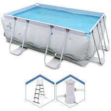 Jilong Piscine Rectangulaire Hors Sol Structure 290x200h99 Cm Pompe Echelle 17725eu 6920388651547