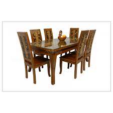 Update your space with kitchen, bar and dining room furniture in a variety of styles, ranging from classic to modern. 6 Seated Dining Table In Nil Iris Buy Dining Table Online Best Quality The Maark Trendz