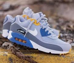 Nike Air Max 90 Grey Blue Yellow Nike Air Shoes All Nike Shoes Nike Air Max