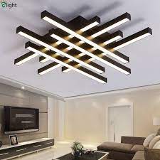 Online Shop Modern Geometric Metal Dimmable Led Ceiling Lights Lustre Acrylic Living Room Led C Ceiling Lights Living Room Ceiling Lamps Bedroom Ceiling Design