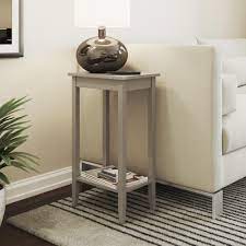 Dhp Rosewood Tall End Table Gray Walmart Com Tall End Tables Contemporary End Tables End Tables