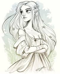 Kelleart Elf Drawings Elf Art Fantasy Drawings