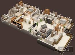 3d Floor Plan Of Luxury House First Floor Plan Trong 2020