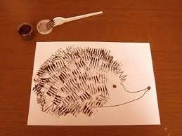 Igel Gabel Gedruckt Kinder Kunst Im Vorschulalter Kunststunden Kunst Fur Grundschuler
