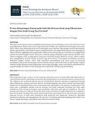 17/1985 tentang pengesahan unclos 1982 bahwa indonesia adalah negara kepulauan. Pdf Proses Kematangan Emosi Pada Individu Dewasa Awal Yang Dibesarkan Dengan Pola Asuh Orang Tua Permisif