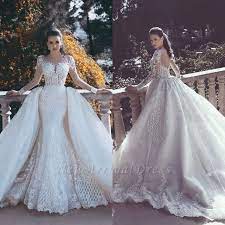 Long Sleeve Wedding Dresses With Lace Appliques Sheer Tulle Open Back Bridal Gowns With Cathedral Train Lemon Bridesmaid Dresses Wedding Dress Long Sleeve Sweetheart Wedding Dress