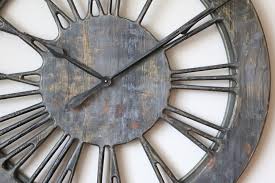Check spelling or type a new query. Shabby Chic Skeleton Clock In Grey Handmade From Large Panel Of Wood