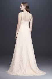 Allover Embroidered Lace Y Neck Wedding Dress David S Bridal Wedding Dresses Davids Bridal Wedding Dresses Neck Wedding Dress