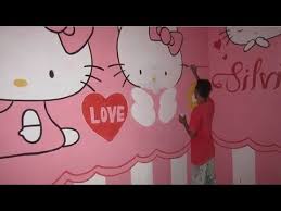 Dekorasi dinding kamar anak hebat gambar hello kitty mural. Hello Kitty Proses Pengecetan Kamar 3 2 5 Menjadi Mewah Youtube