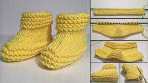Sari Renkli Cocuk Patik Yapimi Resimli Gosterim Ile Patikler Baby Knitting Patterns Orgu