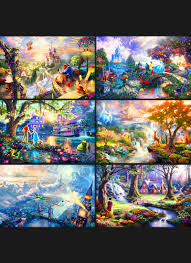 The Disney Princess Disney Art Disney Paintings Thomas Kinkade Disney