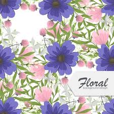 Trendy Seamless Floral Pattern Flower Backround Purple Flower Background Floral Background