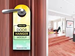 Door Hanger Mockup Psd Door Hanger Template Door Hangers Hanger