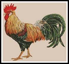 This helps you know how much the pattern chart is made up of a grid of lines with all the symbols and thicker lines put together to. Rooster Cross Stitch Pattern