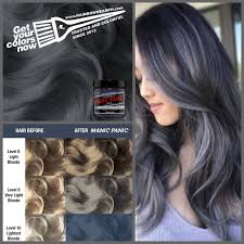 Hair dye tutorial ombre manic panic hair dye enchanted forest. Rainbow Head New Manic Panic Dark Star Available Here Facebook