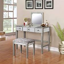 Whether you're drawn to sleek modern design or. Linon Home Decor Vanity Set Silver Buy Online In Cayman Islands At Desertcart