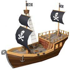 Low Poly Pirate Ship 3d Model Cardboard Pirate Ship Kids Pirate Ship Pirate Ship Model