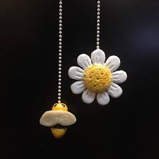 Ceiling Fan Lamp Pull Home Decor Daisy And Bee Pull Etsy Ceiling Fan Pull Chain Fan Pull Chain Ceiling Fan Pulls