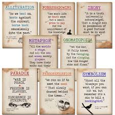 Literary Terms Mini Quote Posters Set Of 8