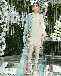 These all dresses can be paired with simple straight trouser, cigarette pants, tulip pants, churidar pajama, capri, palazzo, and even shalwar. Indian Designer Suits Pakistani Formal Dresses Simple Pakistani Dresses Pakistani Wedding Outfits
