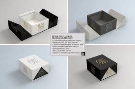 Fold Up Retail Box Packaging Mockup Packaging Template Design Luxury Packaging Design Box Packaging Templates