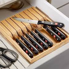 Kitchen knife holders for drawers. Wusthof Gourmet In Drawer Steak Knife Set Reviews Crate And Barrel