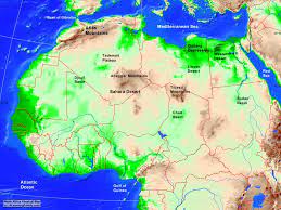 From north africa and asia to the mediterranean and the suez canal in the northeast is divided into sınırlanırken. North Africa Physical Map A Learning Family