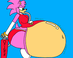 R3: Amy Rose inflating her belly by SGVW2050 -- Fur Affinity [dot] net
