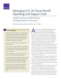 managing u s air force aircraft operating and support costs