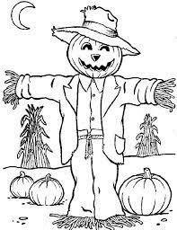 Here's a simple, cute scarecrow for younger kids to print and colour. Scarecrow Coloring Pages Picture 9 Jpg 600 777 Fall Coloring Pages Halloween Coloring Pages Halloween Coloring