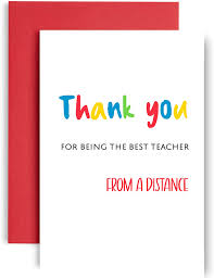 Choose various occasions and themes as well as colors and styles. Thank You Card For Teacher Thank You From A Distance Lockdown Teacher Gifts Home Schooling Card Thank You Teacher Gifts Funny Teacher Gifts For Women Social Distancing
