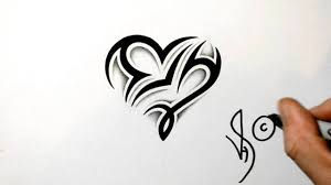 The bold, jagged border that rounds this balancing act really makes this work stand out, and is wonderfully shaded adding another layer of dimension to the piece. Designing A Libra And Capricorn Heart Design Zodiac Tribal Symbols Youtube