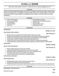 Best Bookkeeper Resume Example Livecareer
